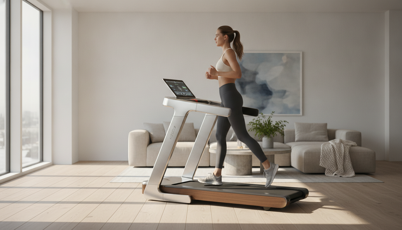 Тренировка дома на беговой дорожке CardioPower